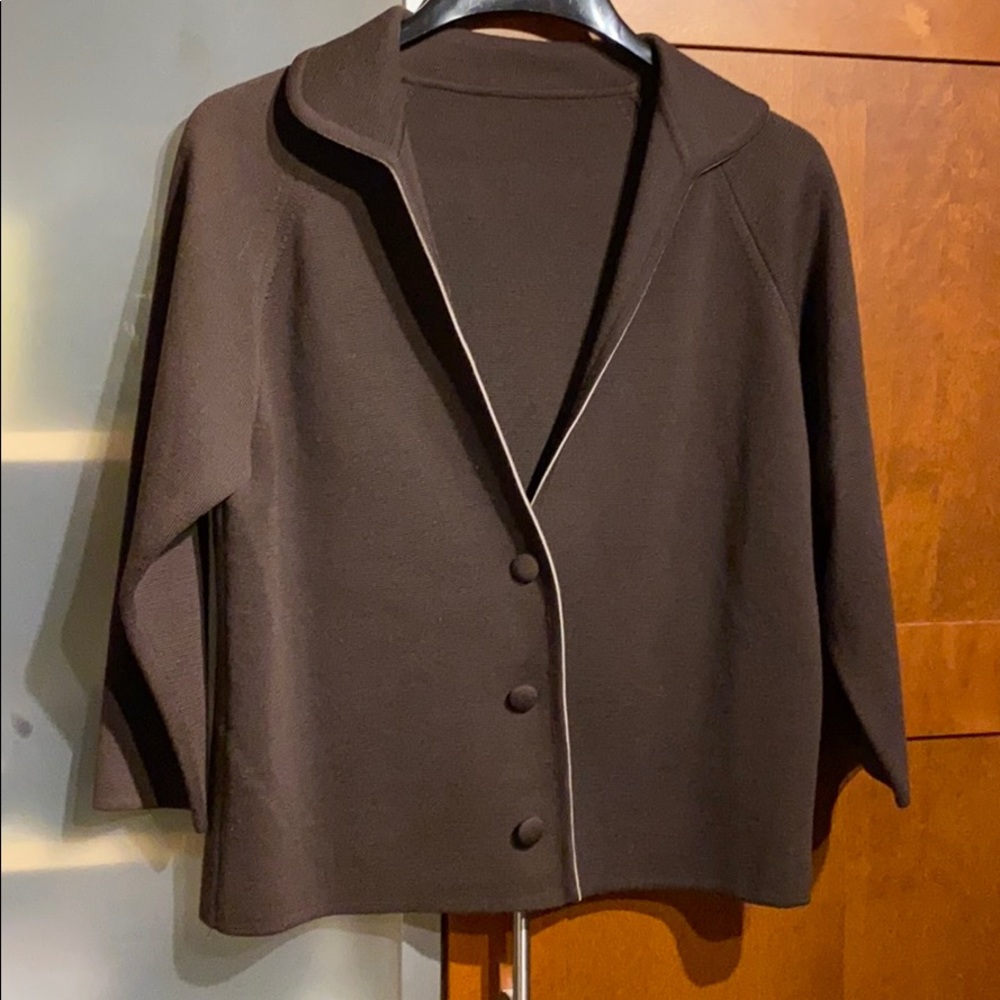 Knit 3 Button Sweater Jacket - Picture 2 of 4
